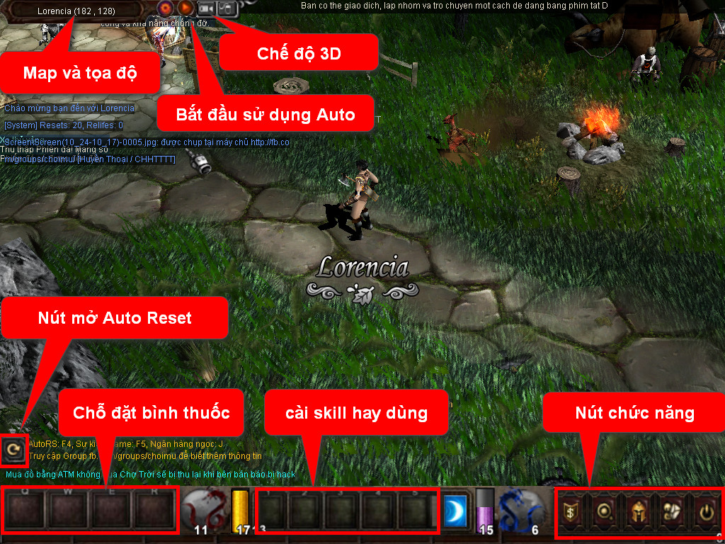 Chức năng chính của Game MU Thánh Địa