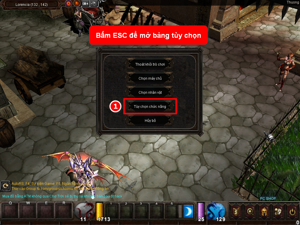 Chức năng chính của Game MU Thánh Địa